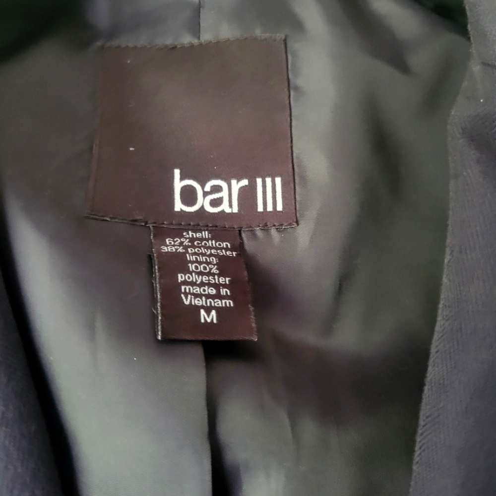 bar III Men's gray suit jacket